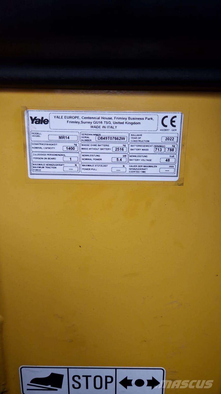 Yale MR14 前移式叉车