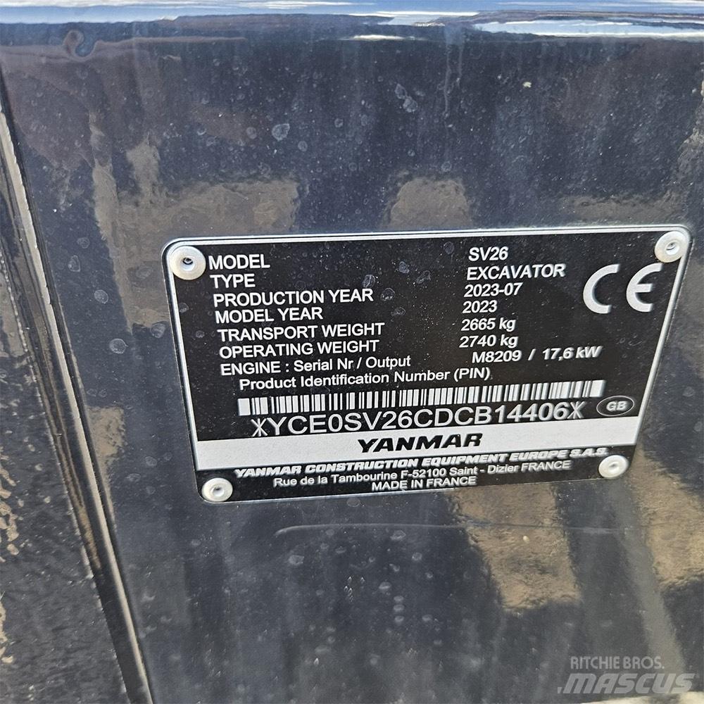 Yanmar SV 26 小型挖掘机