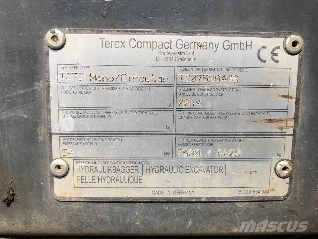 Terex TC 75 (Circular) 中型挖掘机