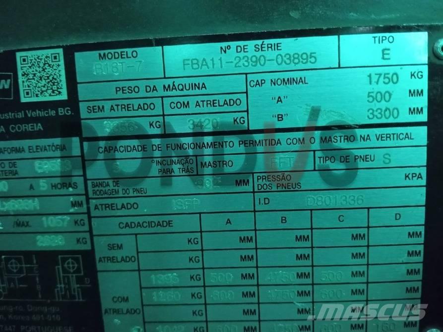 Doosan B 18 T-7 电动叉车