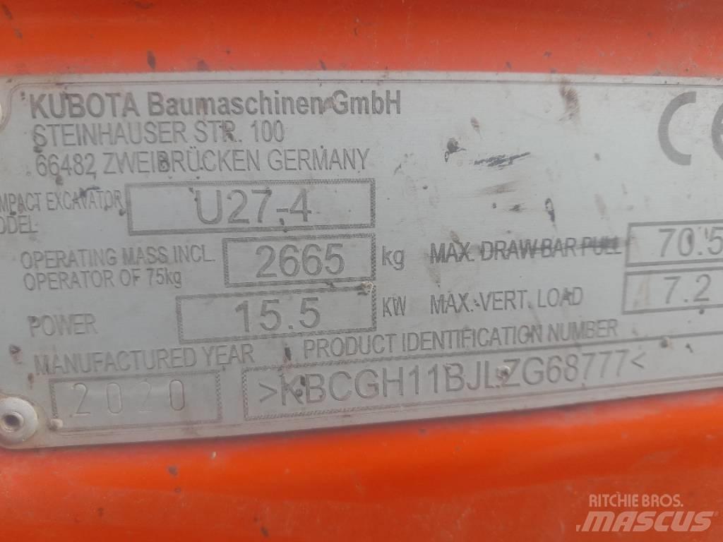 Kubota U 27-4 小型挖掘机