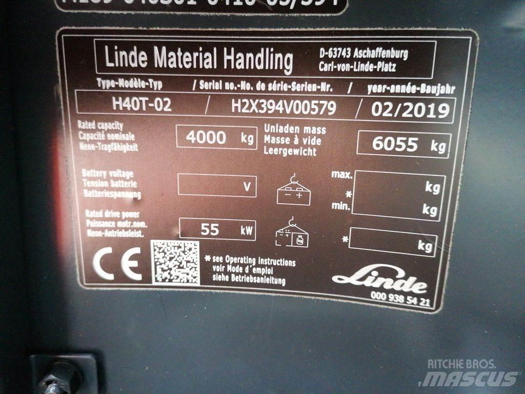Linde H40T-02 天然气叉车