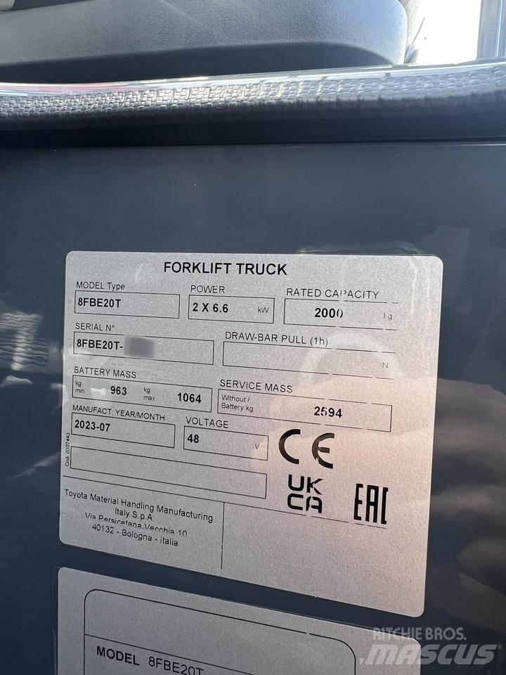 Toyota 8FBE20T 电动叉车