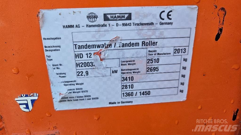 Hamm HD 12 VV 双轮压路机