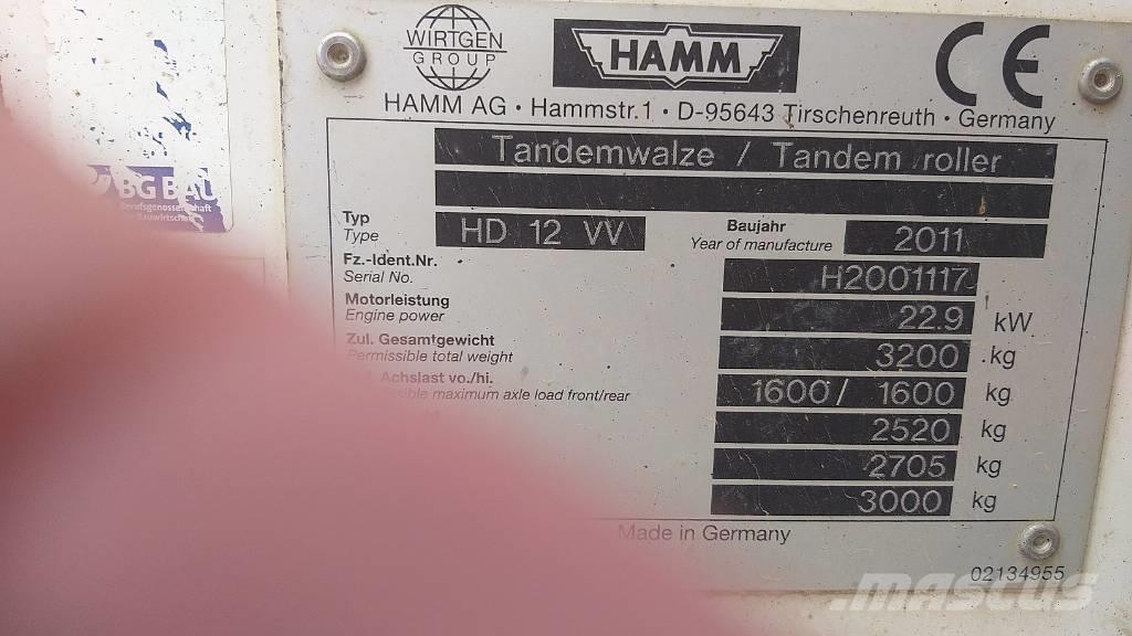 Hamm HD 12 VV 双轮压路机
