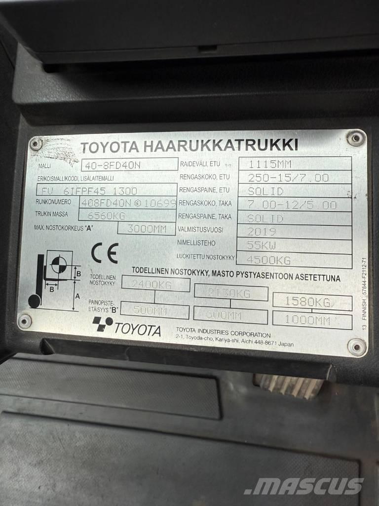 Toyota 40-8 FD 40 N 柴油叉车
