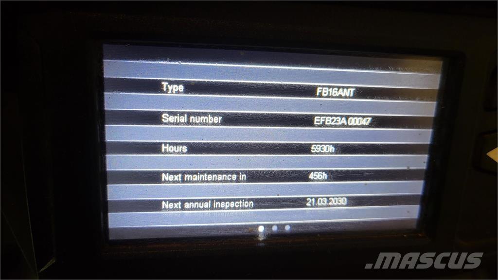 Mitsubishi FB16ANT 电动叉车