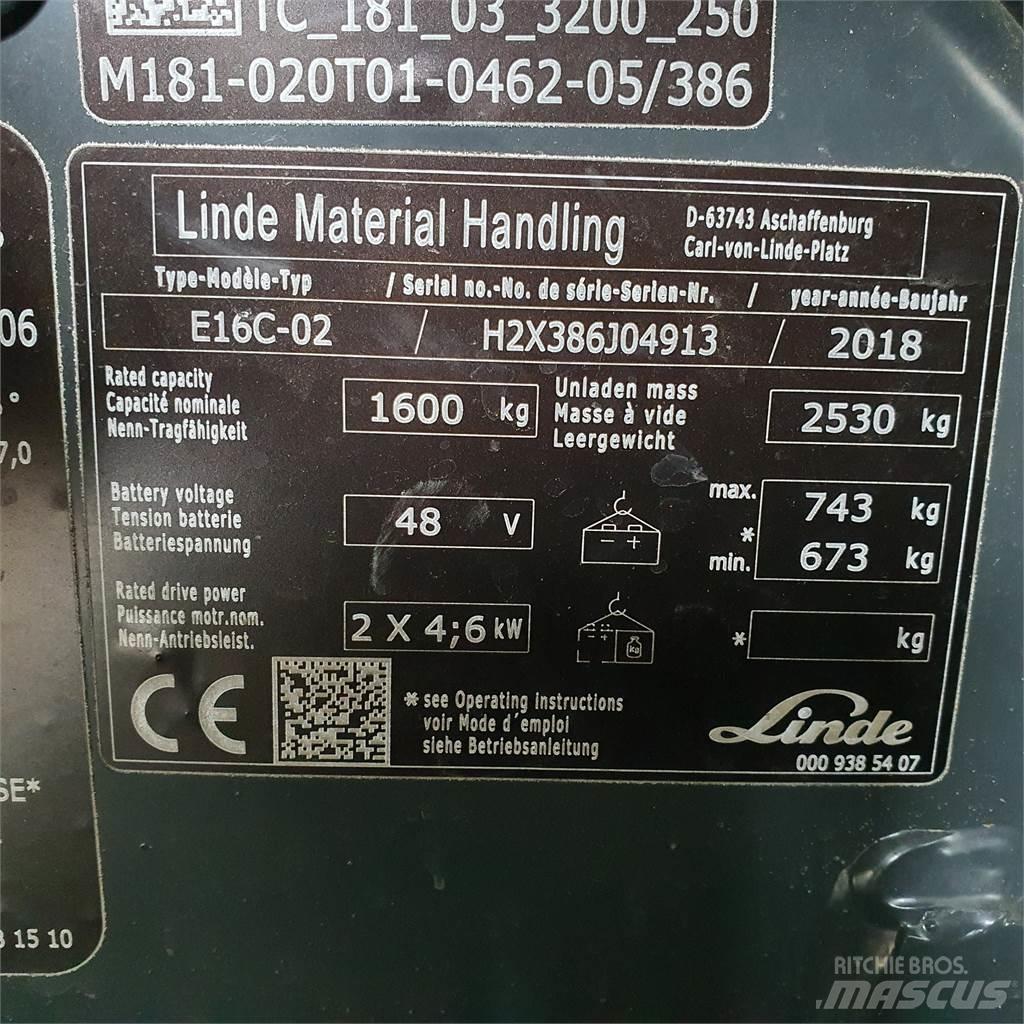 Linde E16C 电动叉车