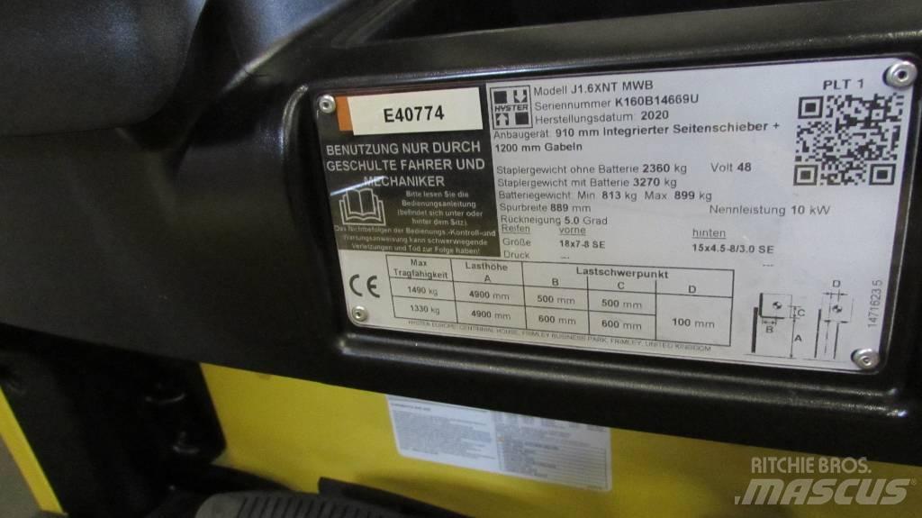 Hyster J1.6XNT MWB 电动叉车