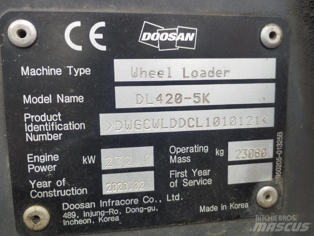 Doosan DL 420-5 轮式装载机
