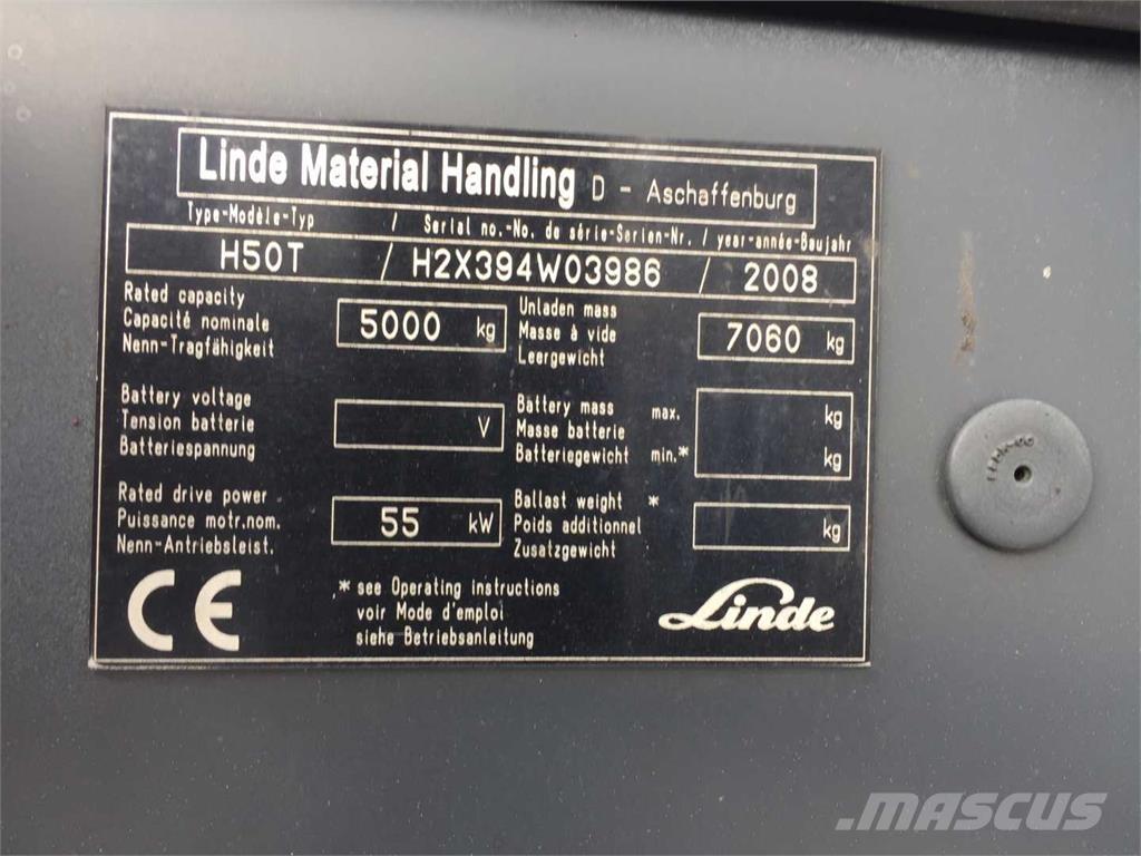Linde H50T 天然气叉车