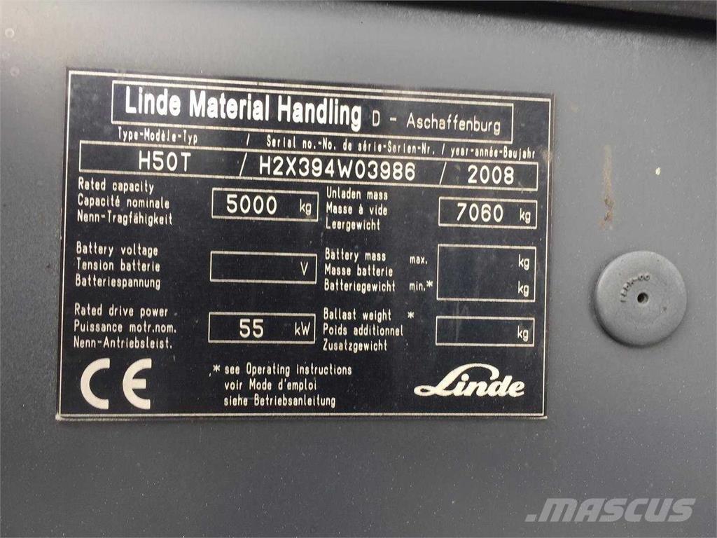 Linde H50T 天然气叉车