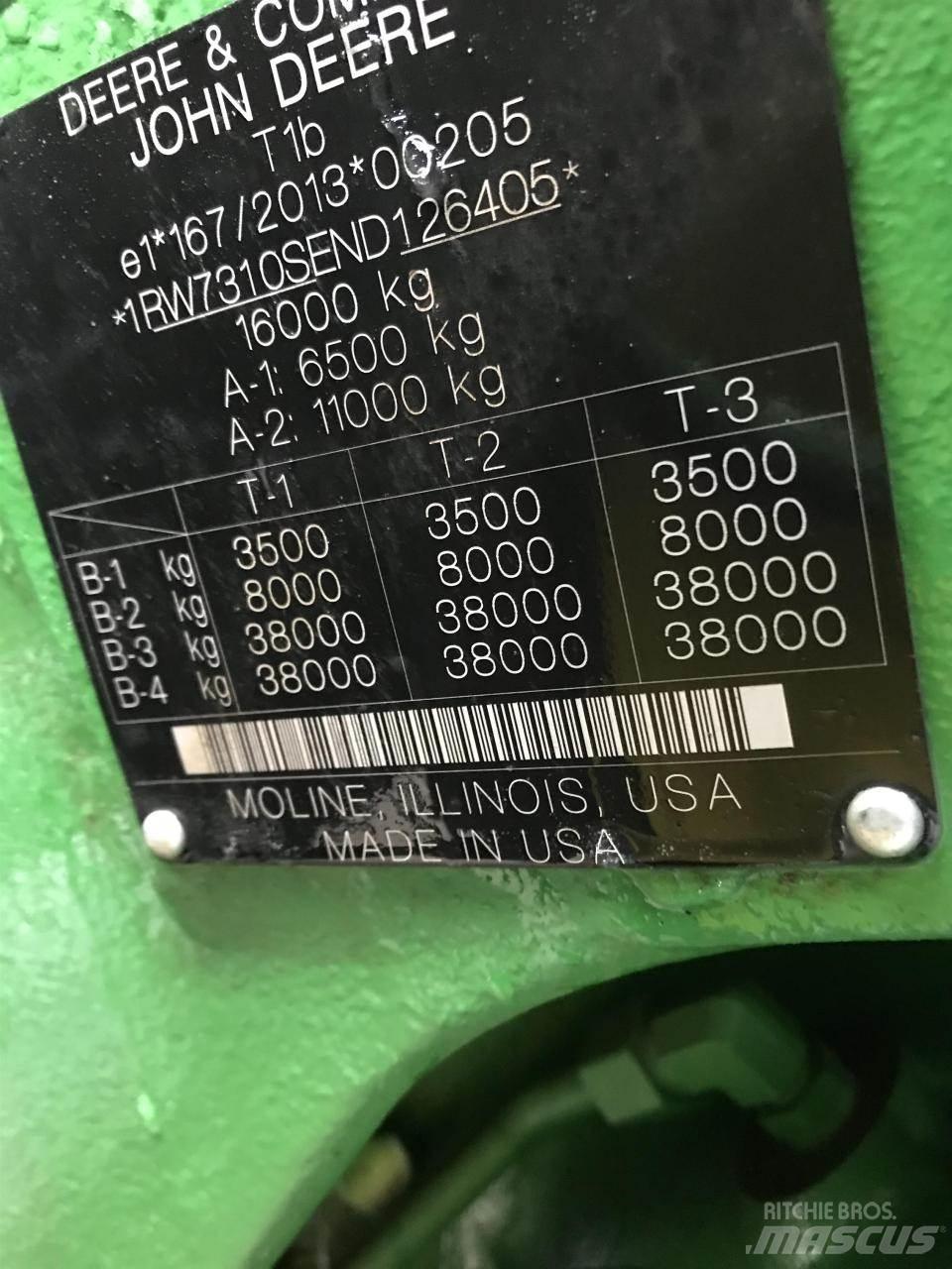 John Deere 7R 310 拖拉机/农用车