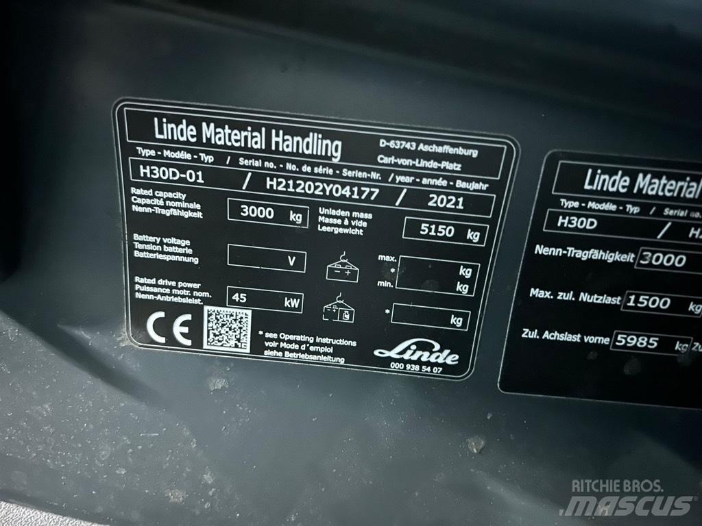 Linde H30D/1202 柴油叉车