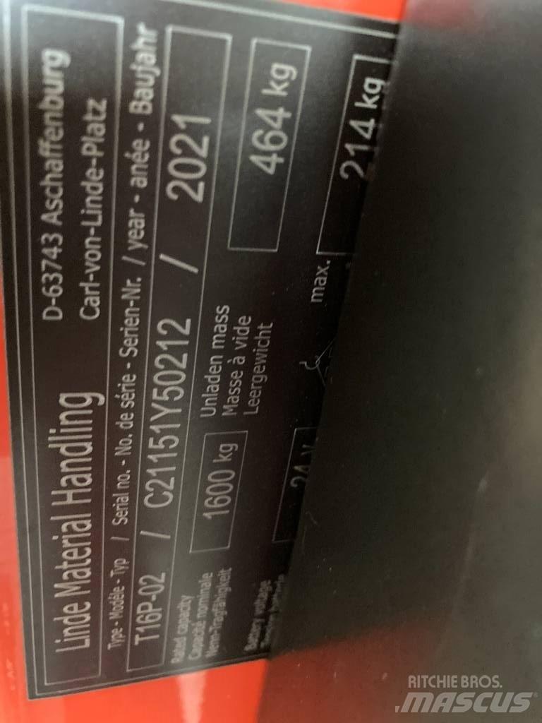 Linde T16P/1151-02 电动搬运车