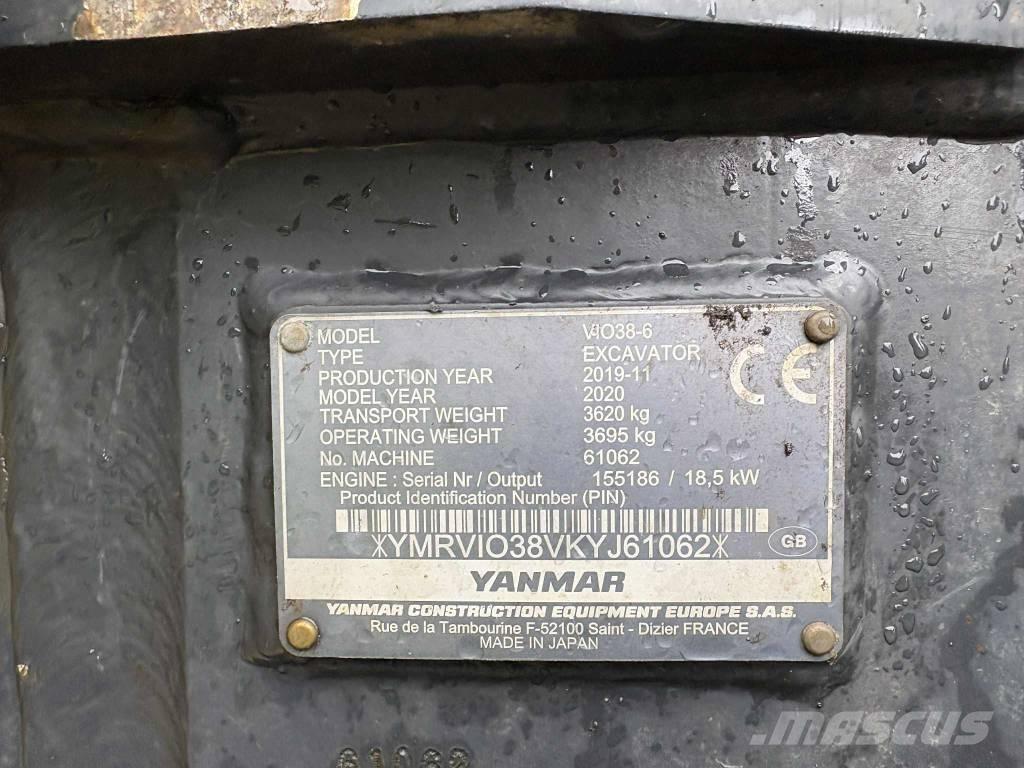 Yanmar Vio 38 小型挖掘机
