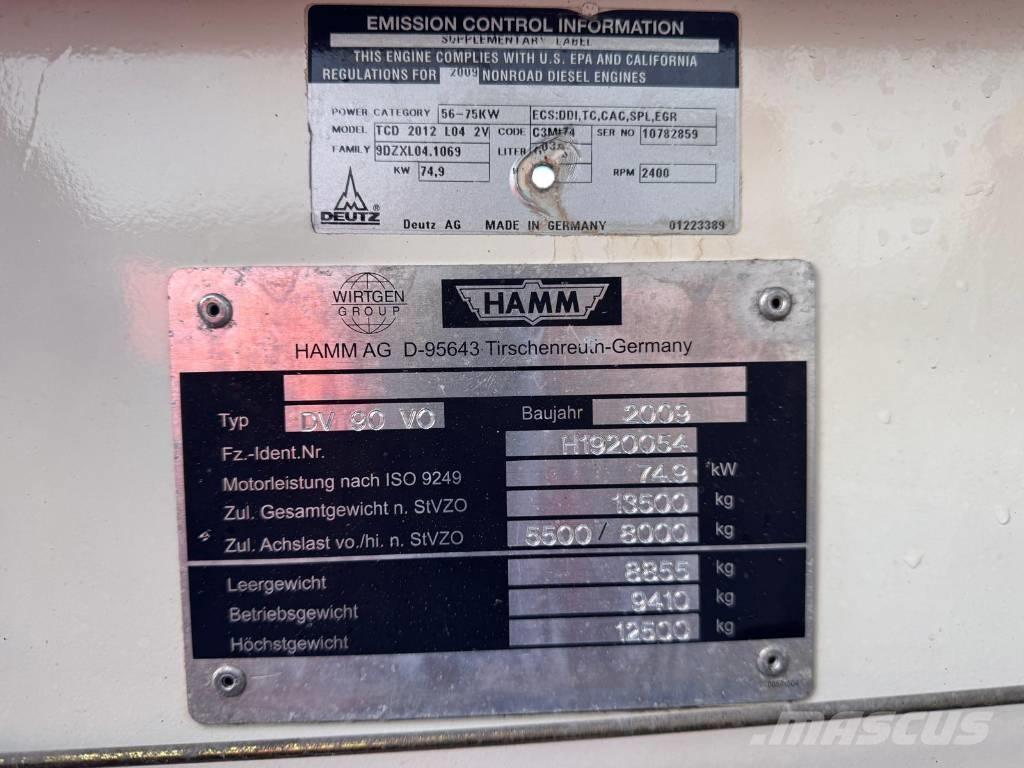 Hamm DV 90 VO 双轮压路机