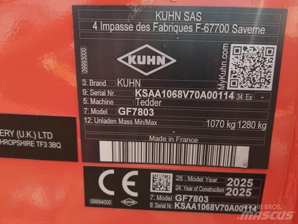 Kuhn GF7803 犁耙和摊草机
