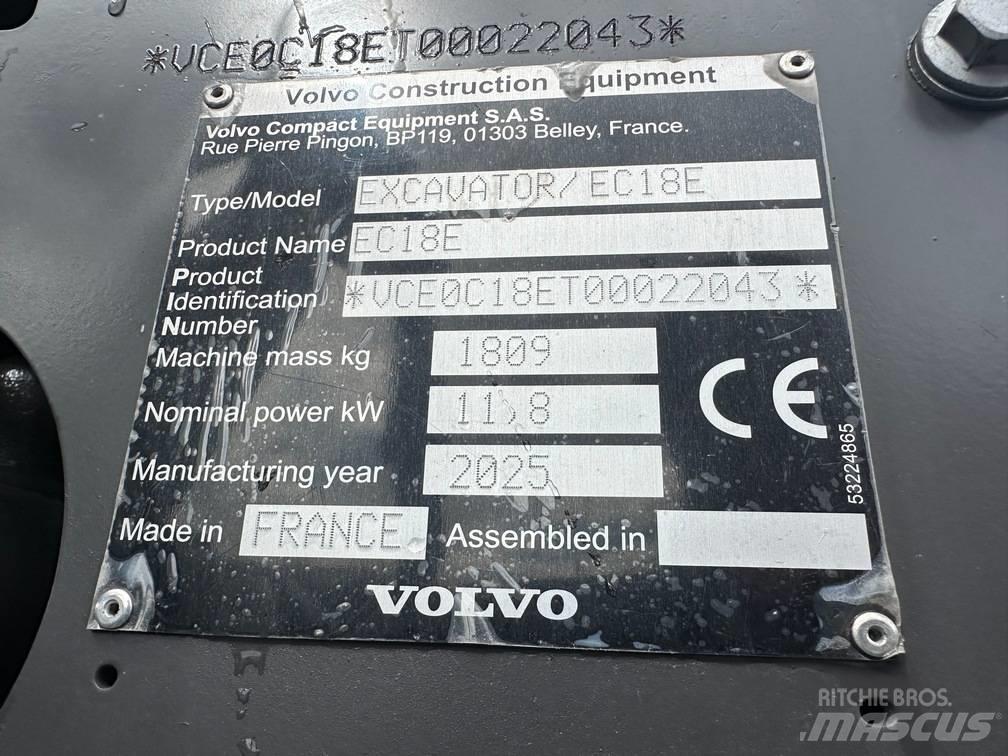 Volvo EC 18 E 小型挖掘机