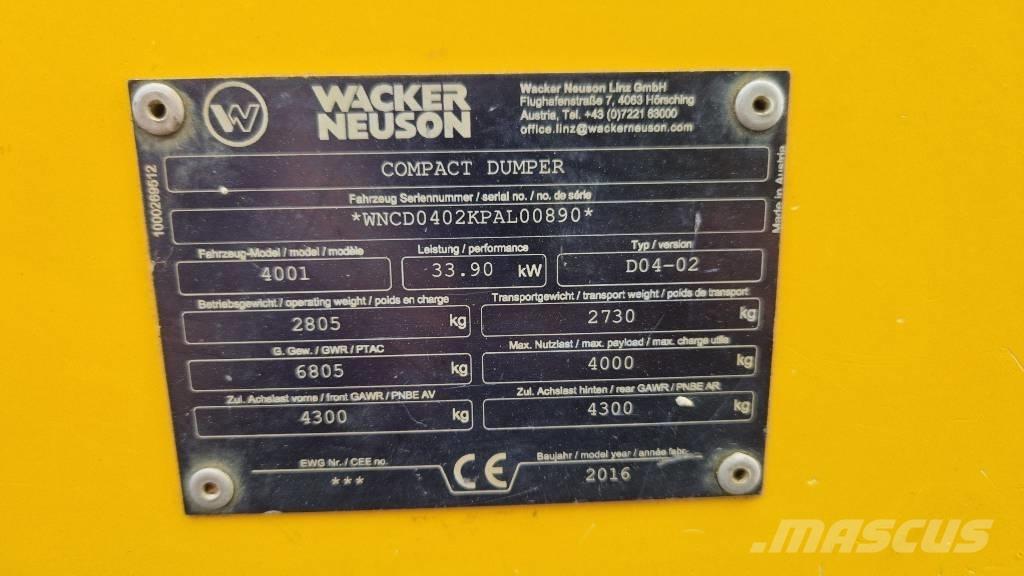 Wacker Neuson 4001 翻斗车\公路型自卸车