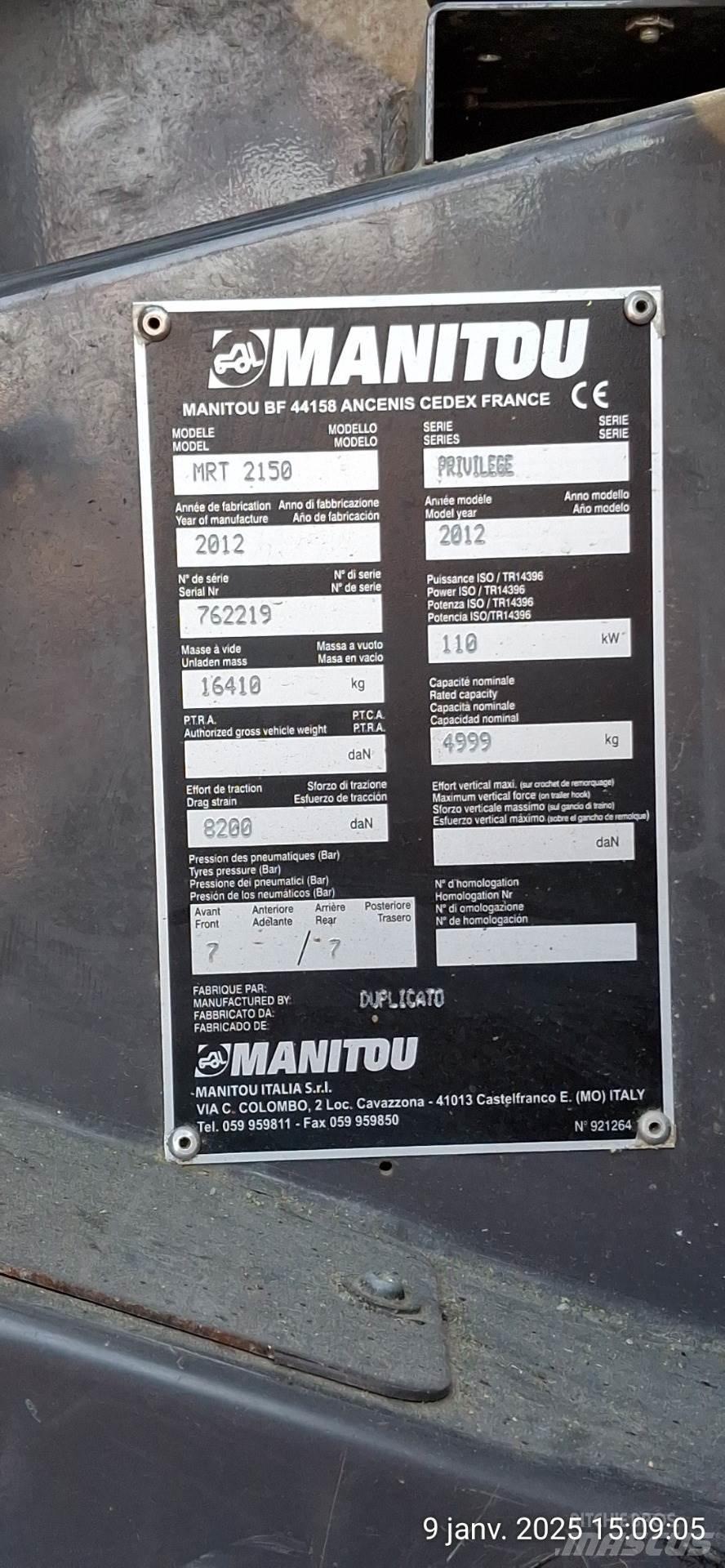 Manitou 2150MRT 伸缩臂叉装车|叉装车