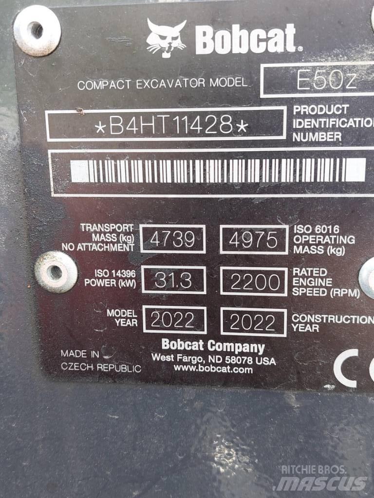 Bobcat E50z 小型挖掘机