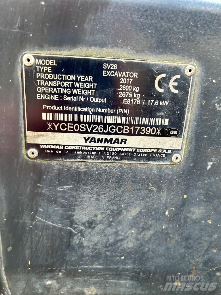 Yanmar SV 26 小型挖掘机