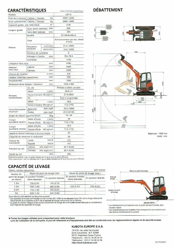 Kubota U 27-4 小型挖掘机