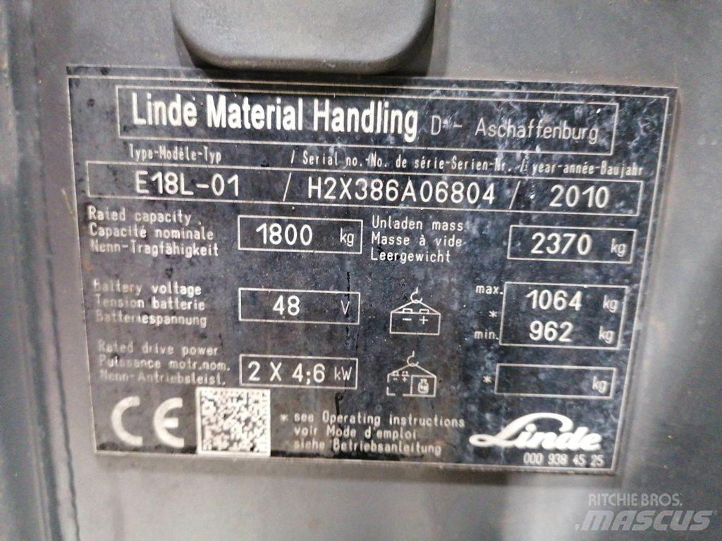 Linde E18L-01 电动叉车