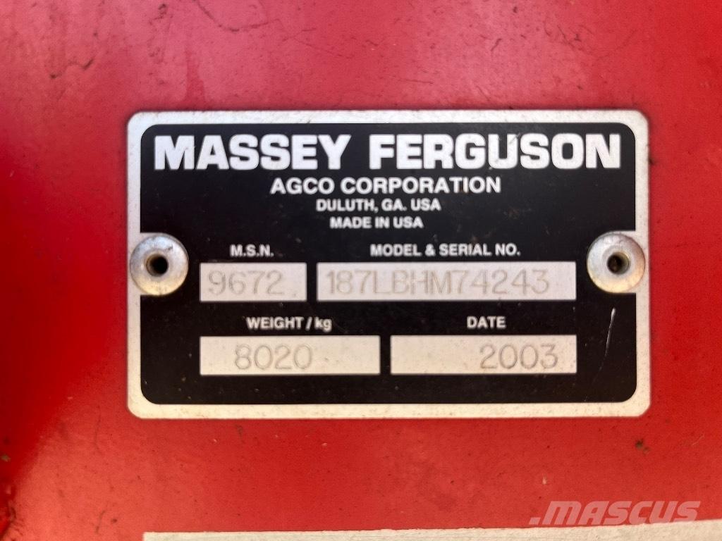 Massey Ferguson 187 方捆打捆机