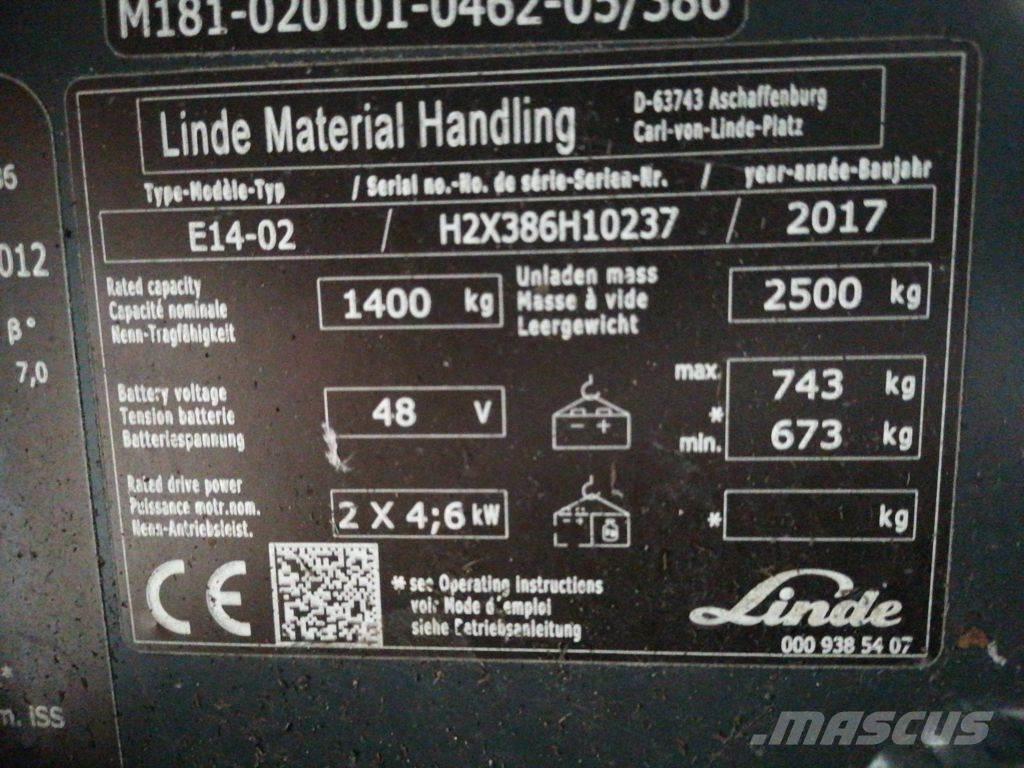 Linde E14-02 电动叉车