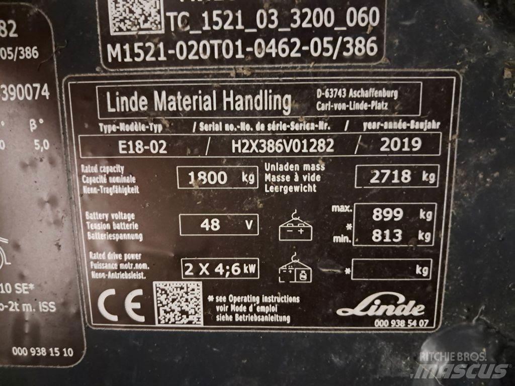 Linde E18-02 电动叉车