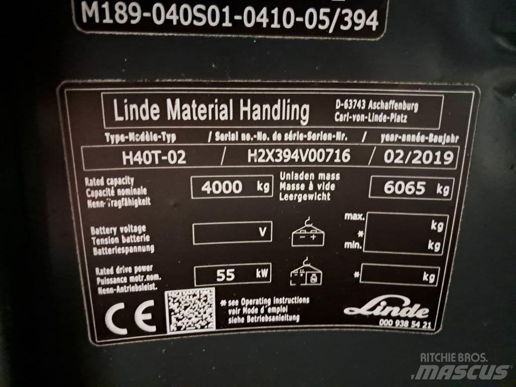 Linde H40T-02 天然气叉车