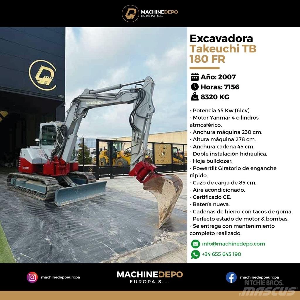 Takeuchi TB 180 FR 中型挖掘机