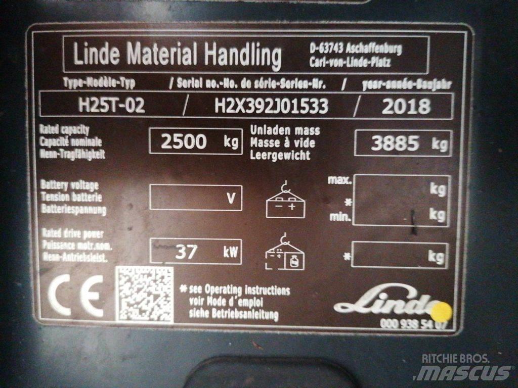 Linde H25T-02 天然气叉车