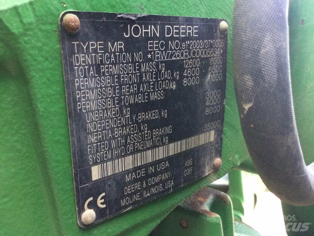 John Deere 7260R 拖拉机/农用车
