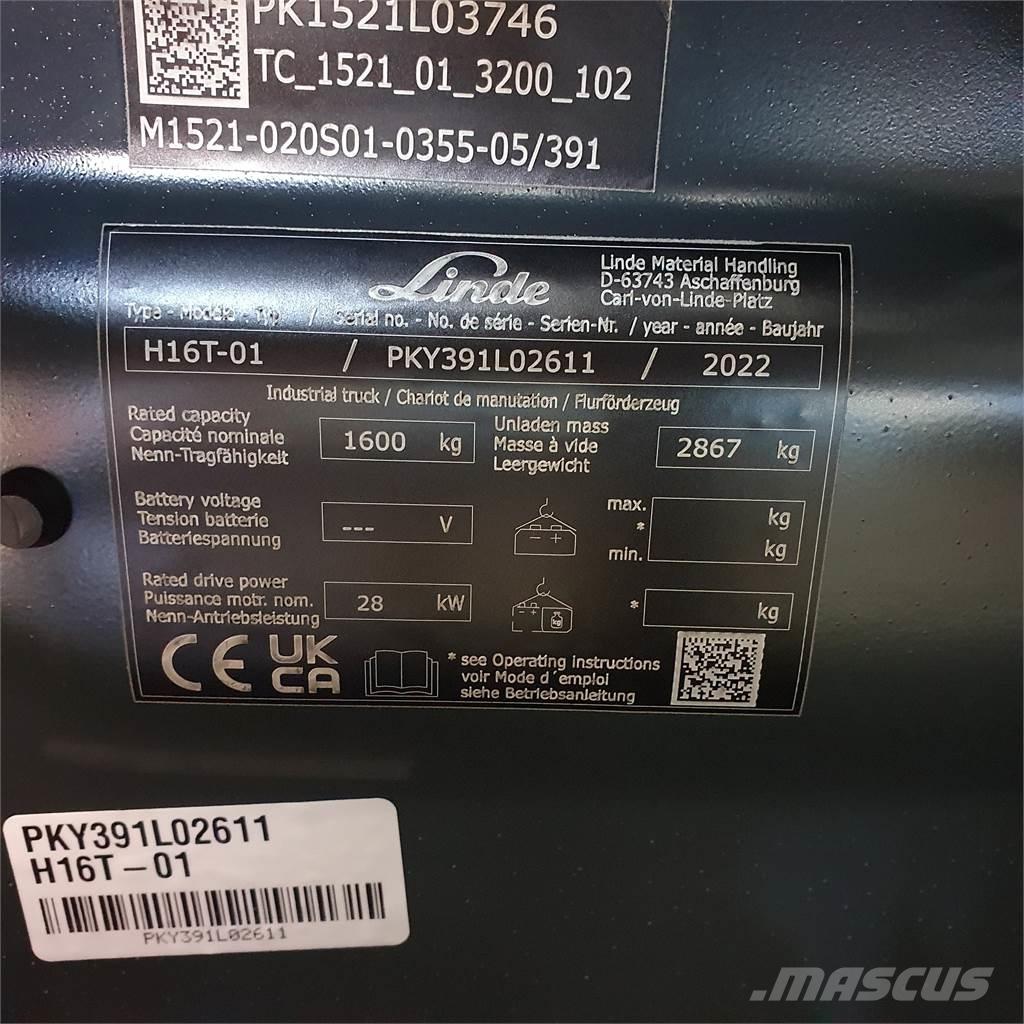 Linde H16T 天然气叉车
