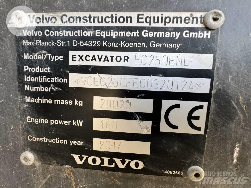 Volvo EC 250 E N L 履带挖掘机