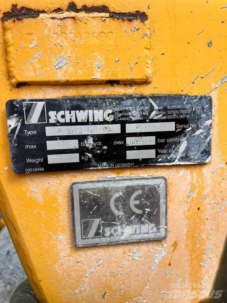 Schwing P1620-120/80 混凝土输送泵|布料机