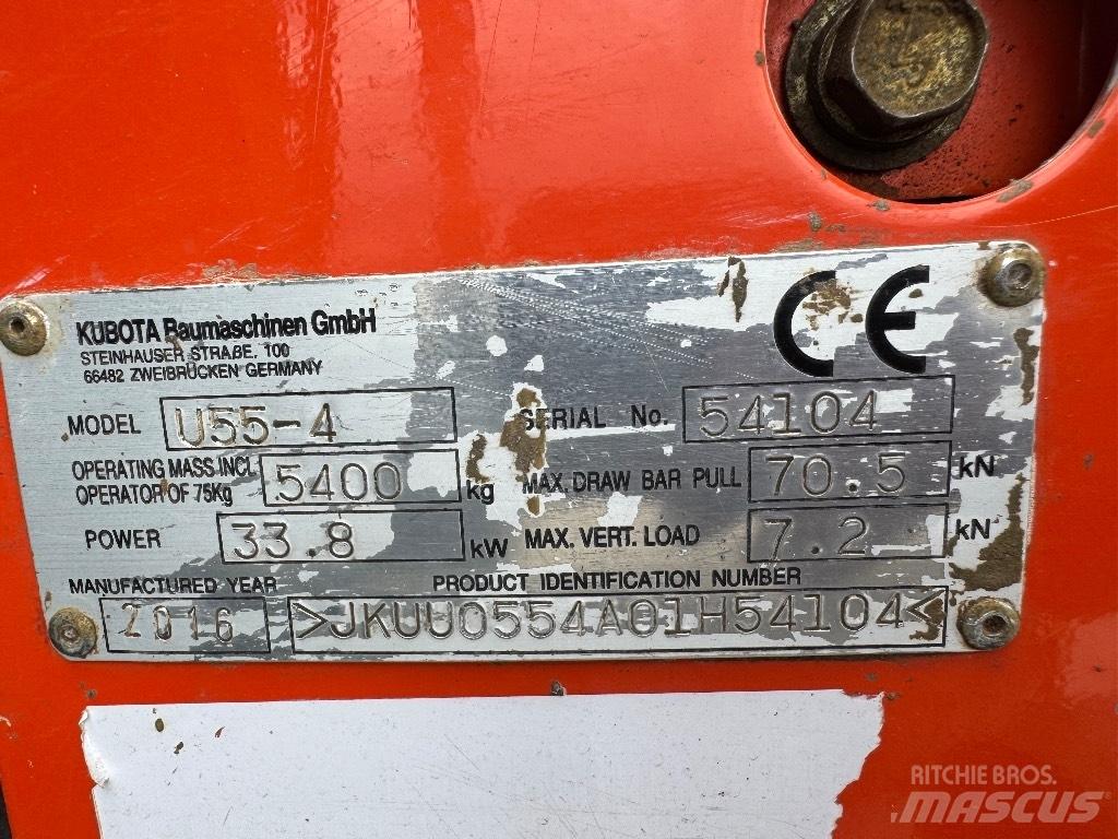 Kubota U 55-4 小型挖掘机