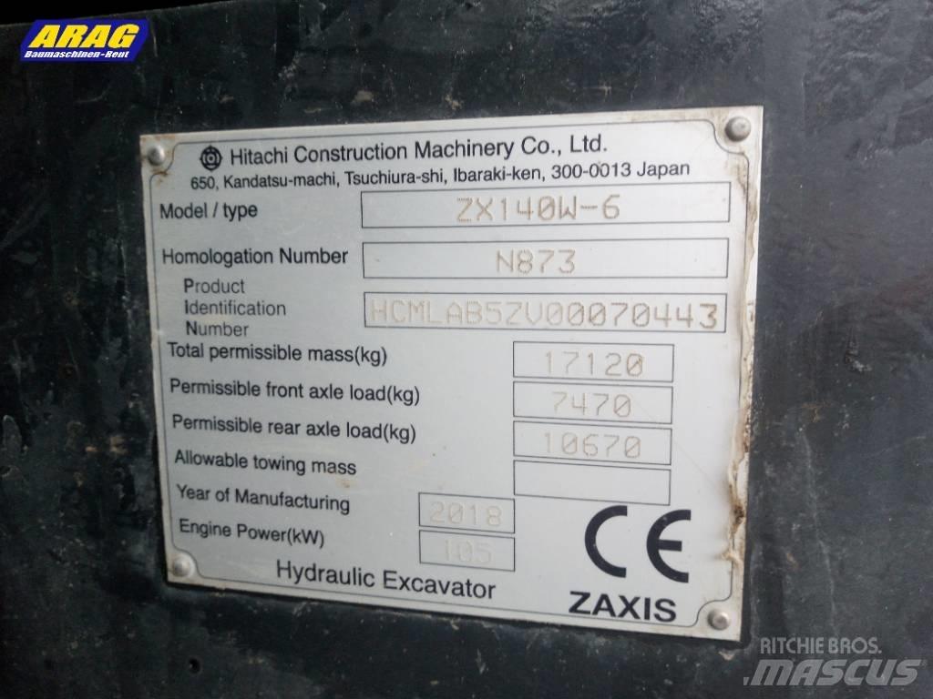 Hitachi ZX 140 W-6 轮式挖掘机