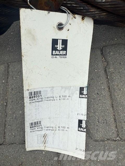 Bauer 2x lina 钻孔机械设备配件