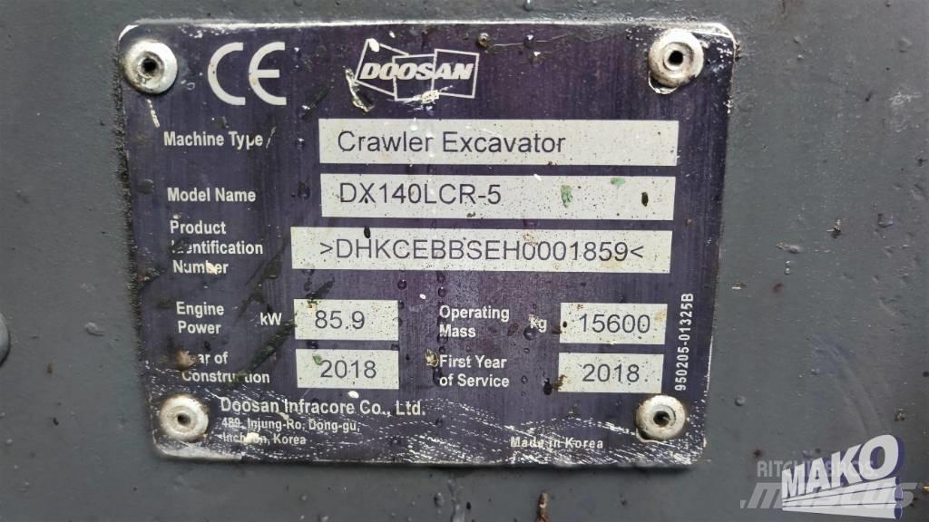 Doosan DX 140 LCR 履带挖掘机