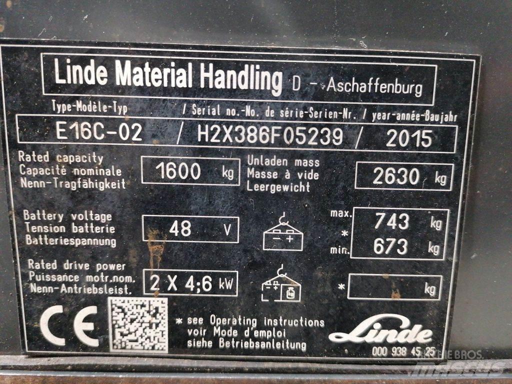 Linde E16C-02 电动叉车