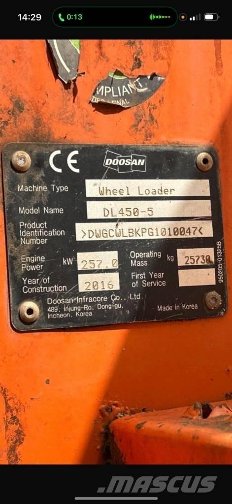 Doosan DL 450-5 轮式装载机