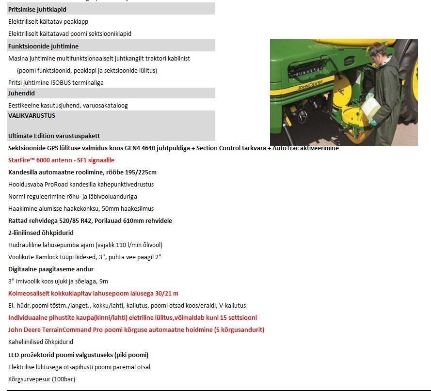 John Deere R 962i 牵引式喷雾机
