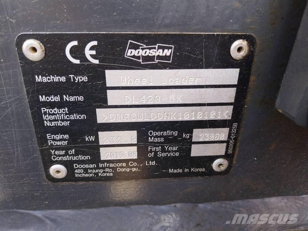 Doosan DL 420CVT-5 轮式装载机
