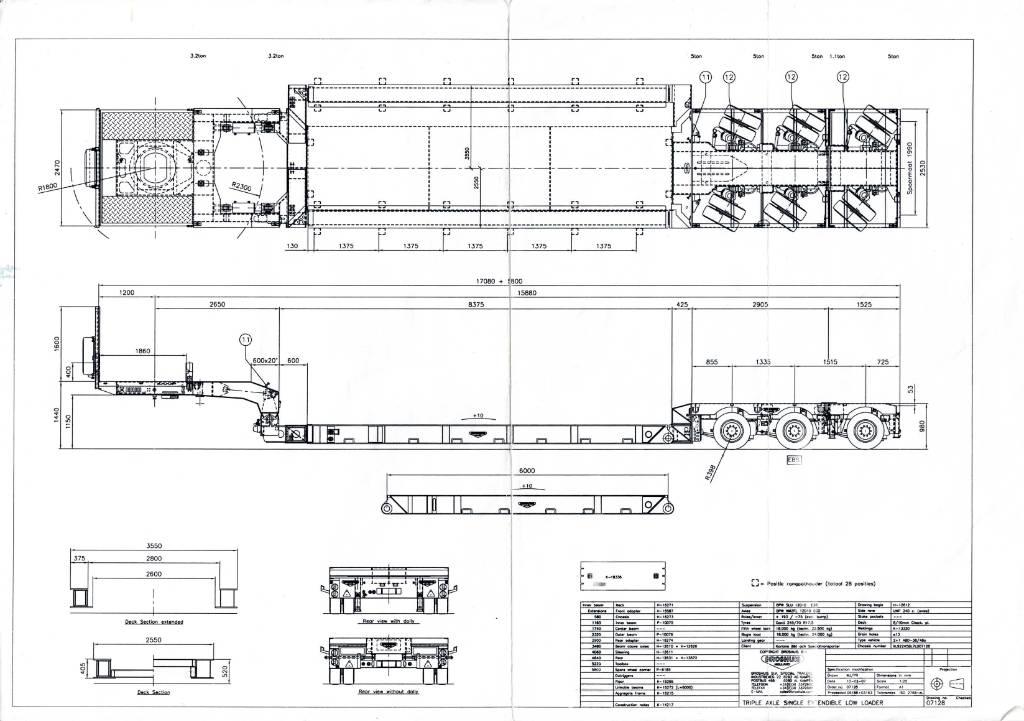 Broshuis Low loader 低平板半挂车