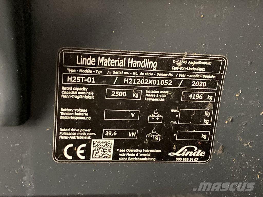 Linde H25T-01 天然气叉车