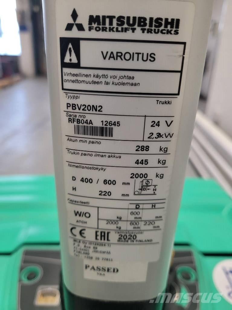 Mitsubishi PBV 20 N2 电动搬运车